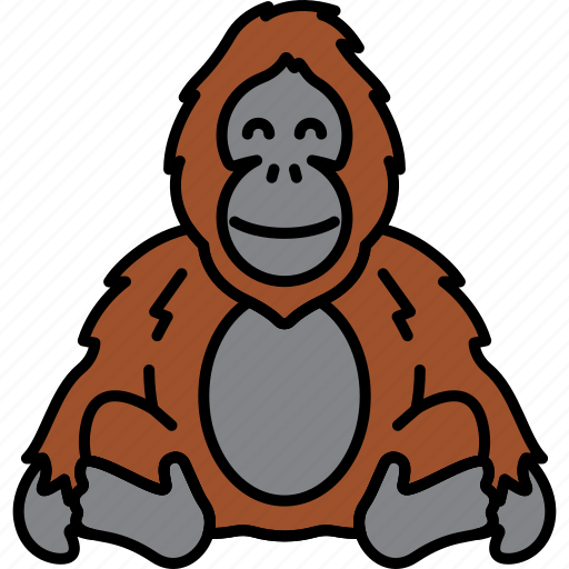 Ape, monkey, orangutan, animal icon - Download on Iconfinder