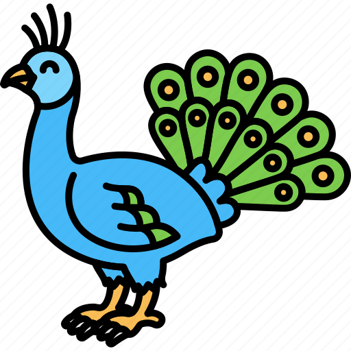 Bird, peacock, tail, animal icon - Download on Iconfinder