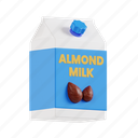 almond, milk, fresh, drink, healthy, natural, nut, food, beverage 