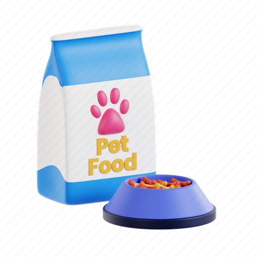 Pet, food, dog, cat, feed, snack, healthy 3D illustration - Download on Iconfinder
