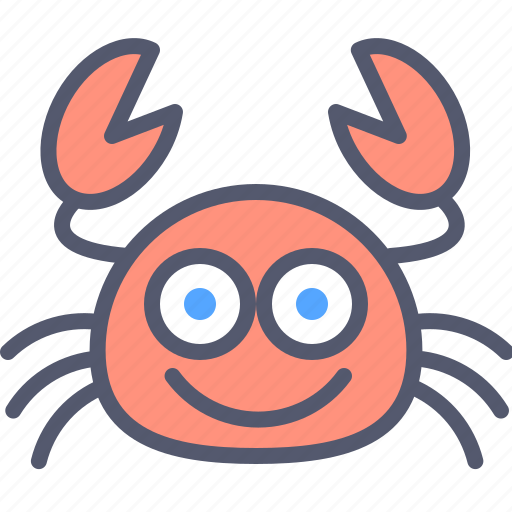 Crab, food, funny, happy, sea icon - Download on Iconfinder