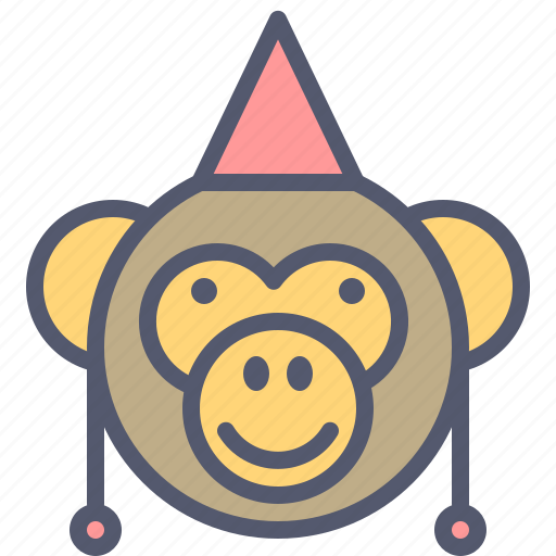 Circus, face, monkey, party, show, smile icon - Download on Iconfinder