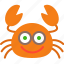 crab, food, funny, happy, sea 