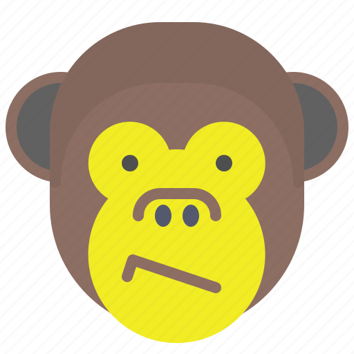 Bored, confused, face, monkey, smile icon - Download on Iconfinder