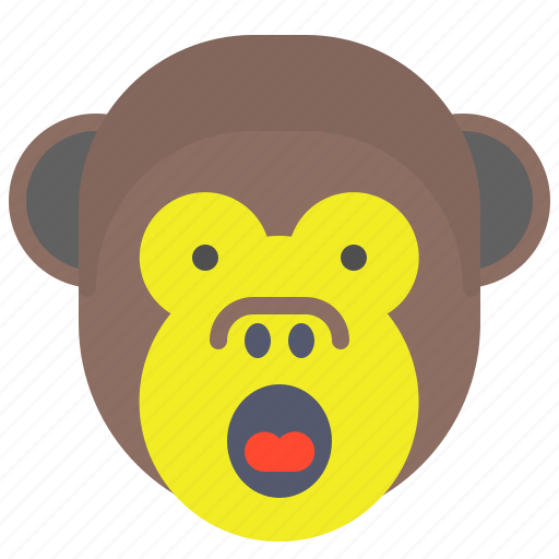 Face, loud, monkey, scream, shout, smile icon - Download on Iconfinder