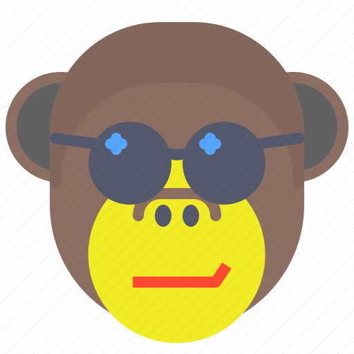 Chick, face, monkey, sea, smile, sun, sunglasses icon - Download on Iconfinder