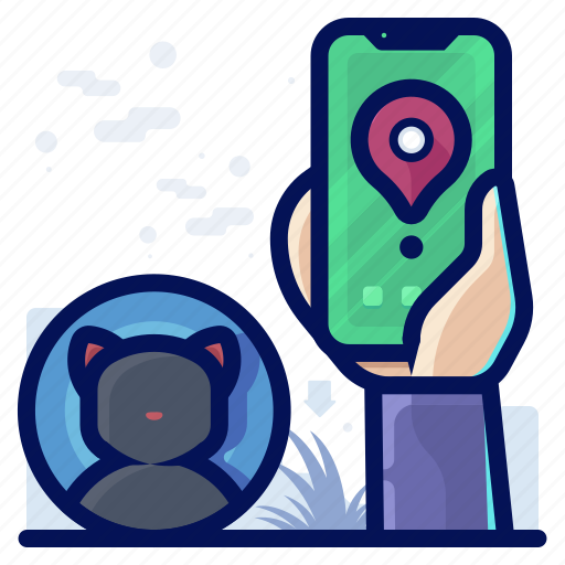 Animal, cat, gps, pet, smartphone, tracker icon - Download on Iconfinder