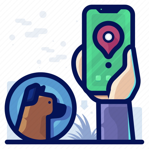 Animal, dog, gps, pet, smartphone, tracker icon - Download on Iconfinder
