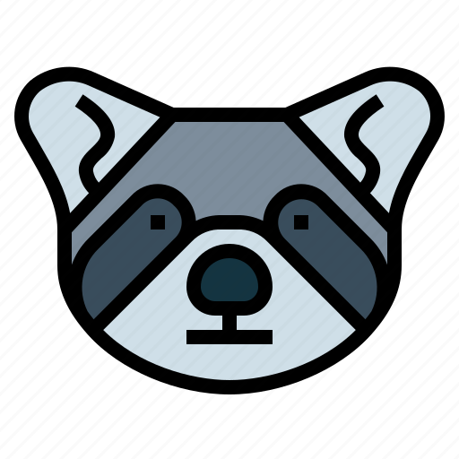 Animal, head, mammal, raccoon, wildlife icon - Download on Iconfinder