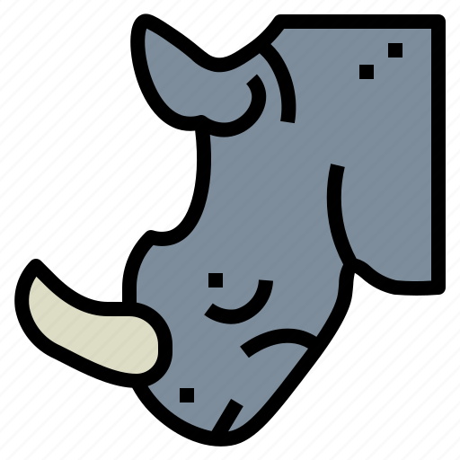 Animal, mammal, rhino, rhinoceros, wildlife icon - Download on Iconfinder