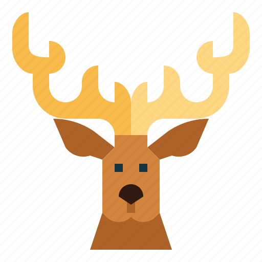 Animal, deer, horn, stag, wildlife icon - Download on Iconfinder