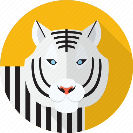 Animal, jungle, tiger, white, wild icon - Download on Iconfinder