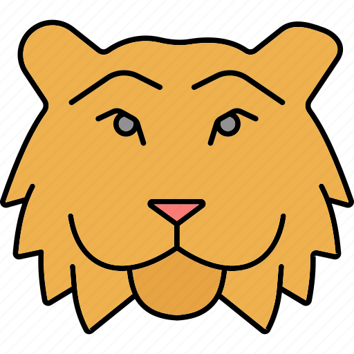 Lion, animal, pet, wildlife, wild, face, big cat icon - Download on Iconfinder