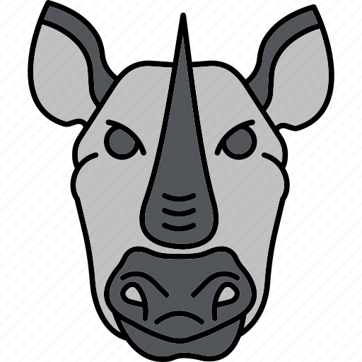 Rhinoceros, animal, rhino, wildlife, zoo, wild-animal, wild icon - Download on Iconfinder