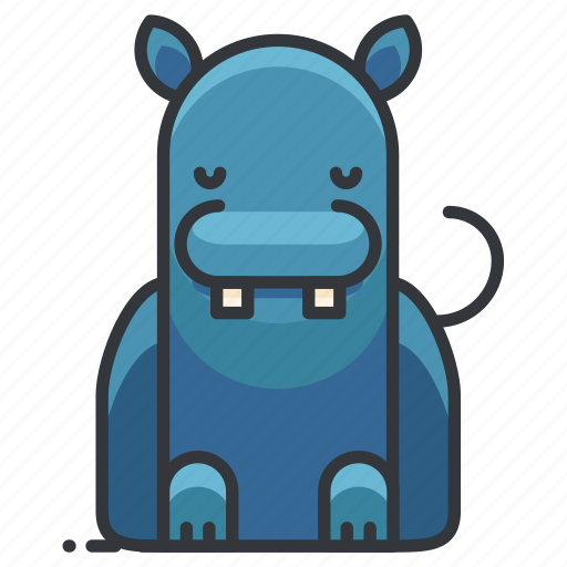Hippo, animal, hippopotamus, wild, wildlife icon - Download on Iconfinder