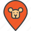 animal, location, map, pin, zoo 