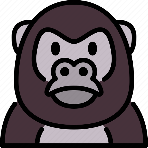 Gorilla, zoo, animal, wildlife, avatar icon - Download on Iconfinder