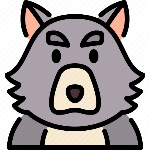 Wolf, zoo, animal, wildlife, avatar icon - Download on Iconfinder
