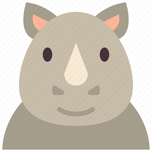 Rhino, zoo, animal, wildlife, avatar icon - Download on Iconfinder