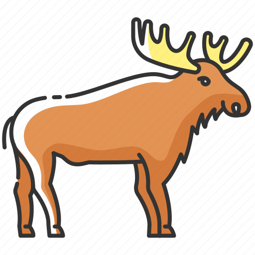 Elk, moose, moose icon, wapiti icon - Download on Iconfinder