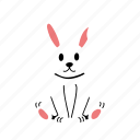 bunny, animal, easter, pet, avatar, cute, emoji, hare, mammal