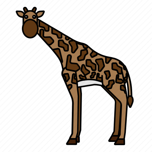 Animal, giraffe, mammals, wild, zoo icon - Download on Iconfinder