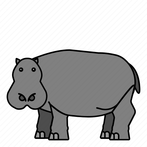 Animal, hippopotamus, mammals, wild, zoo icon - Download on Iconfinder