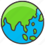 a, asia, australia, globe, showing 