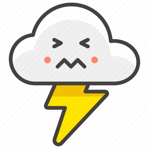 Cloud, lightning, with icon - Download on Iconfinder