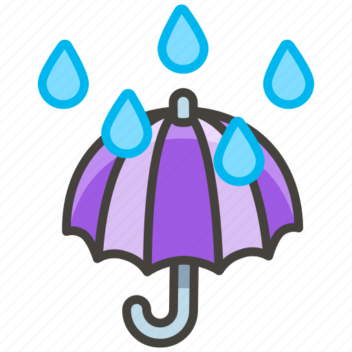 Drops, rain, umbrella, with icon - Download on Iconfinder