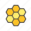 animal, bee, beehive, hexagon, pattern 