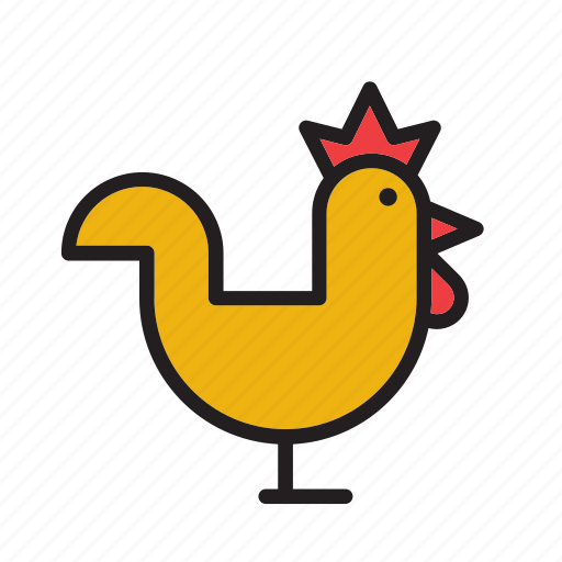 Animal, chicken, cock, farm, hen, rooster icon - Download on Iconfinder