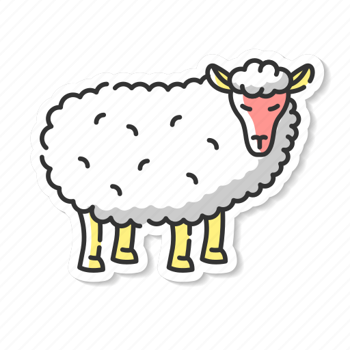Sheep, countryside mammal, domestic animal, wooly lamb icon - Download on Iconfinder