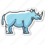 rhinoceros, horned animal, large rhino, endangered species 
