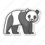 panda bear, chinese fauna, white bear, oriental forest inhabitant 