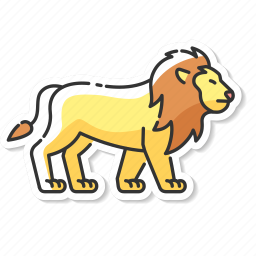 Lion, carnivore animal, wild cat, dangerous predator icon - Download on Iconfinder