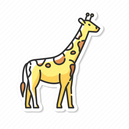 Giraffe, herbivore wildlife, tall camelopard, exotic animal icon - Download on Iconfinder