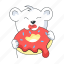 eating donut, bear eating, eating food, eating breakfast, bear character 