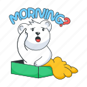 morning, bear character, cute bear, sleeping bear, morning time