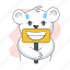 smiling bear, happy bear, laughing bear, cute bear, bear character 