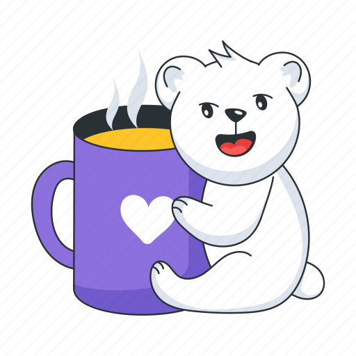 Coffee mug, bear coffee, coffee cup, morning coffee, bear character sticker - Download on Iconfinder