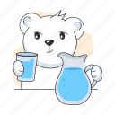 drinking water, water jug, bear drinking, cute bear, cute teddy