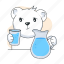 drinking water, water jug, bear drinking, cute bear, cute teddy 