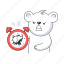 angry bear, angry morning, broken clock, bear character, angry teddy 