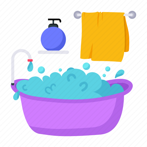 Laundry tub, washing tub, washing clothes, cleaning tub, washing apparel icon - Download on Iconfinder
