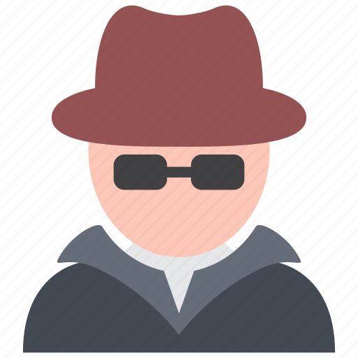 Hat, detective, hacker, thief, white hat icon - Download on Iconfinder