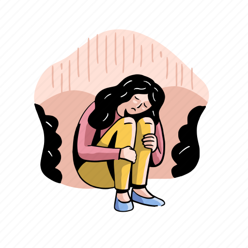 Depression, anxiety illustration - Download on Iconfinder