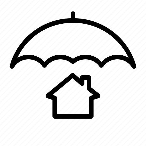 House, protection, umbrella icon - Download on Iconfinder