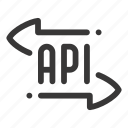 api, programming, coding, technology, transfer, data, synchronization, arrow