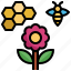 apiary, flower, bee, farming, gardening, botanic 